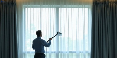 Commercial curtain steam cleaning service macarthur-square-nsw hotels offices