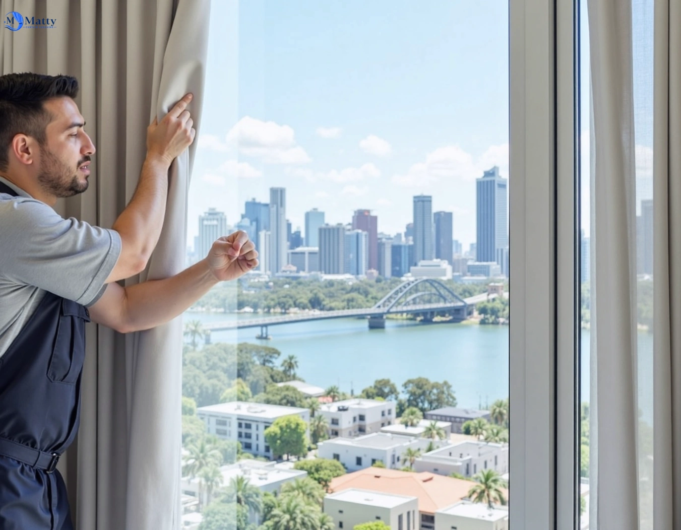 Professional curtain steam cleaning service macarthur-square-nsw QLD by Matty Curtain Cleaning