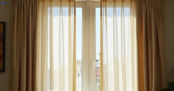 Dusty and dull curtains in macarthur-square-nsw before steam cleaning